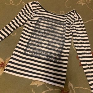 Graphic striped crop top